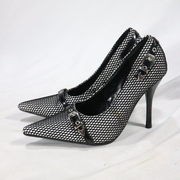 Frederick's of Hollywood Shoes - FREDERICK'S OF HOLLYWOOD Fishnet Point Toe Heels